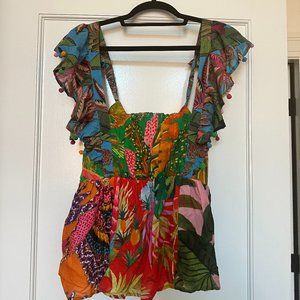 Farm Rio tie back summer top new